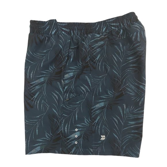 All In Motion Board Shorts Mens XL Green Tropical Print Summer Beach Outdoor - Picture 3 of 9